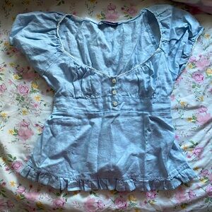 Brandy Melville Blair Ruffle Top